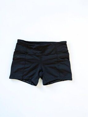 Lululemon Black Running Shorts Side Pockets Zip Pocket Size S